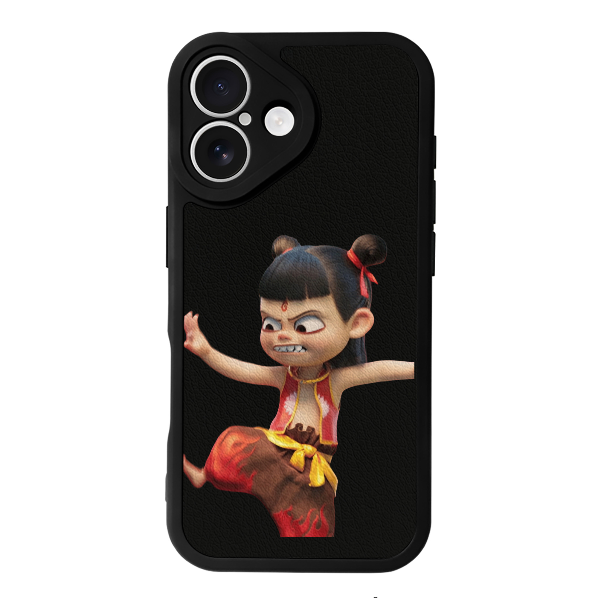 （画像用） Ne Zha 2 ナタ 魔童の大暴れ 【iPhone 16シリーズ対応】シリコンスマホケース（レザー調） 材質：シリコン